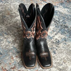 Ariat Black and Brown Western Boots